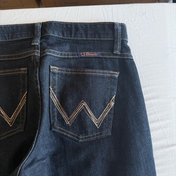 Wrangler Q Baby Mid Rise Bootcut Jeans Size 3/4 x 34 Western Cowgirl Stretch - Picture 7 of 15